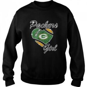 Diamond Heart Green Bay Packers Girl Fan Sweatshirt